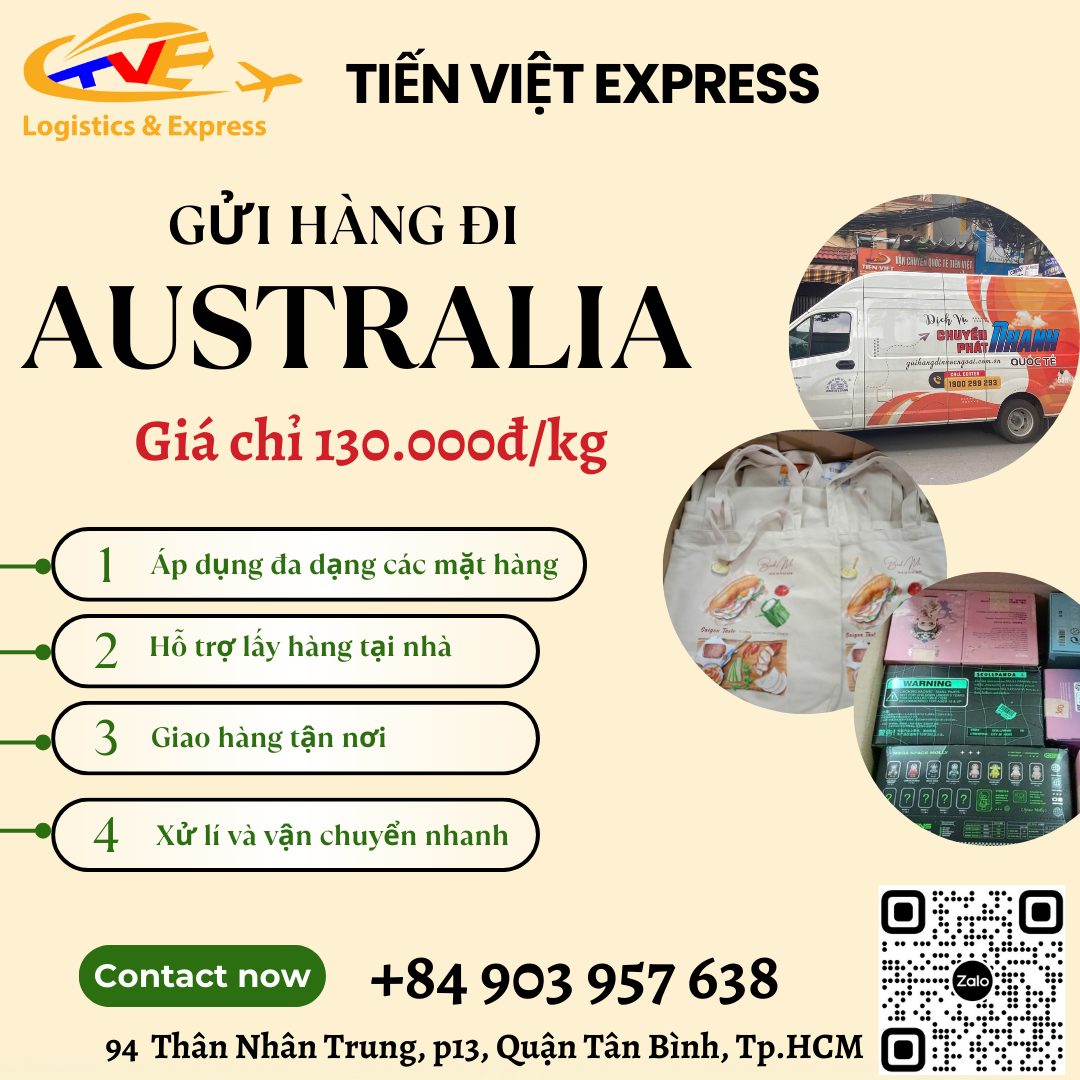 Gửi hàng đi Úc- Tiến Việt Express